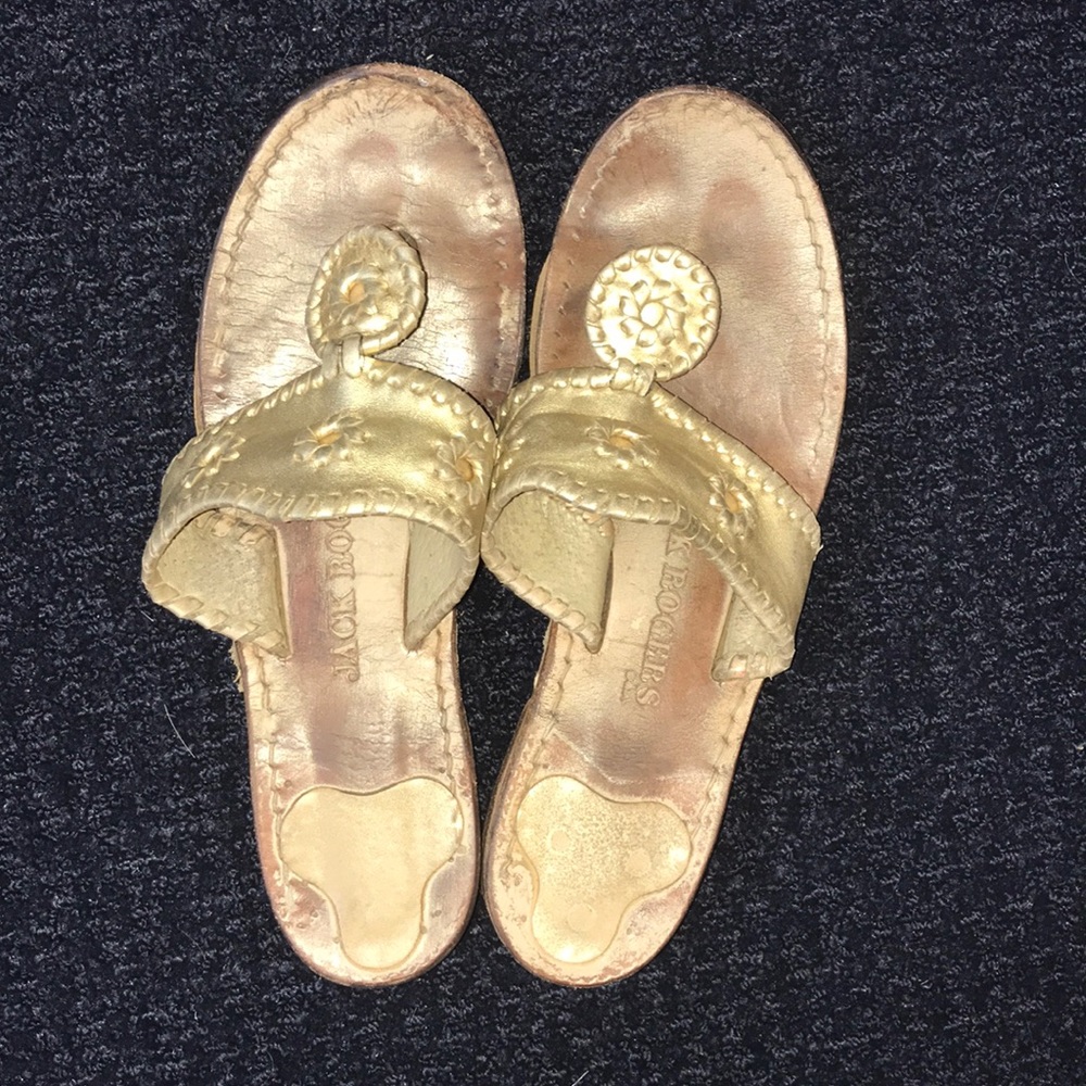 Gold Jack Rogers Shoes Size 8